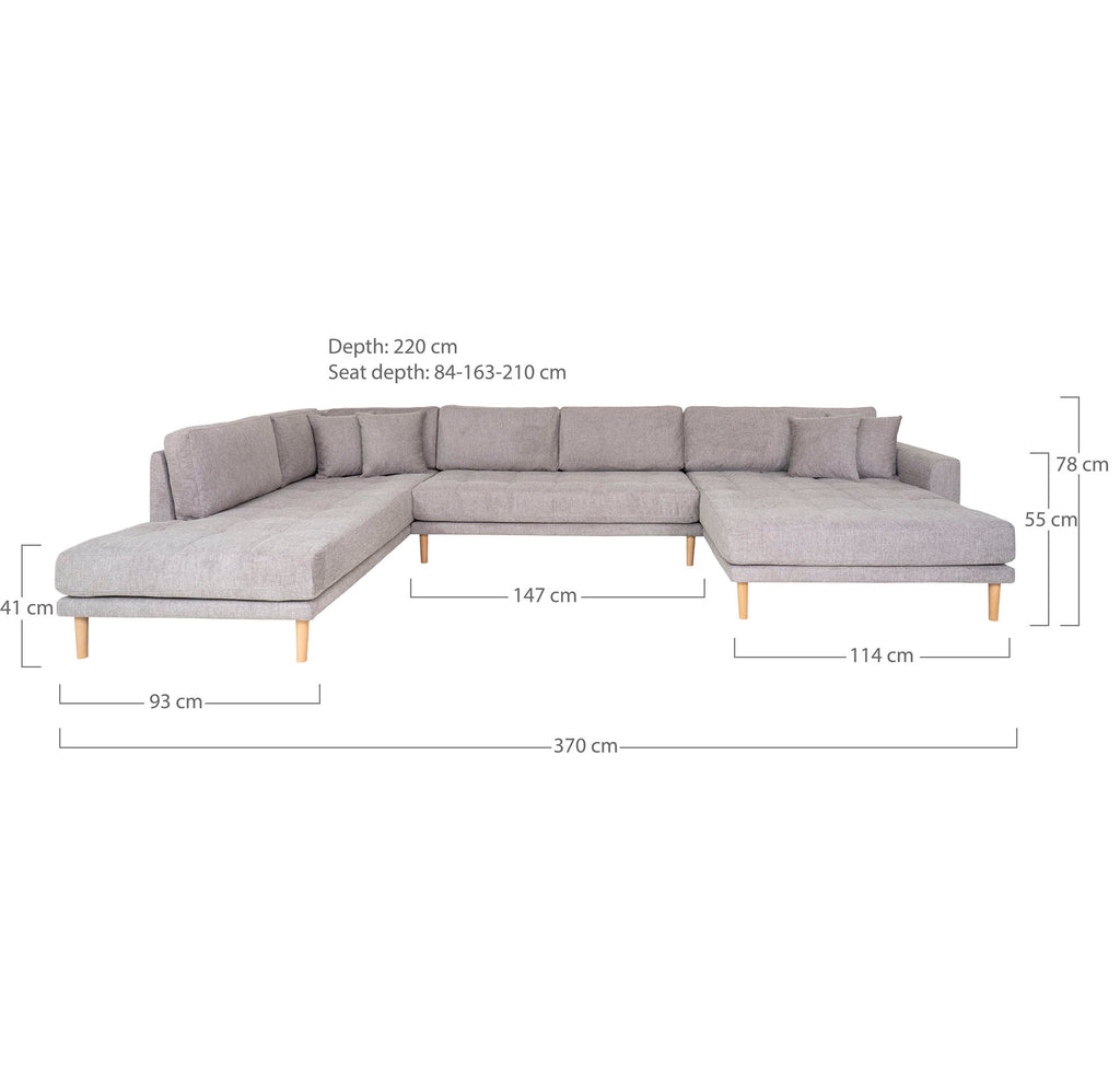 Lido U-Sofa Open End