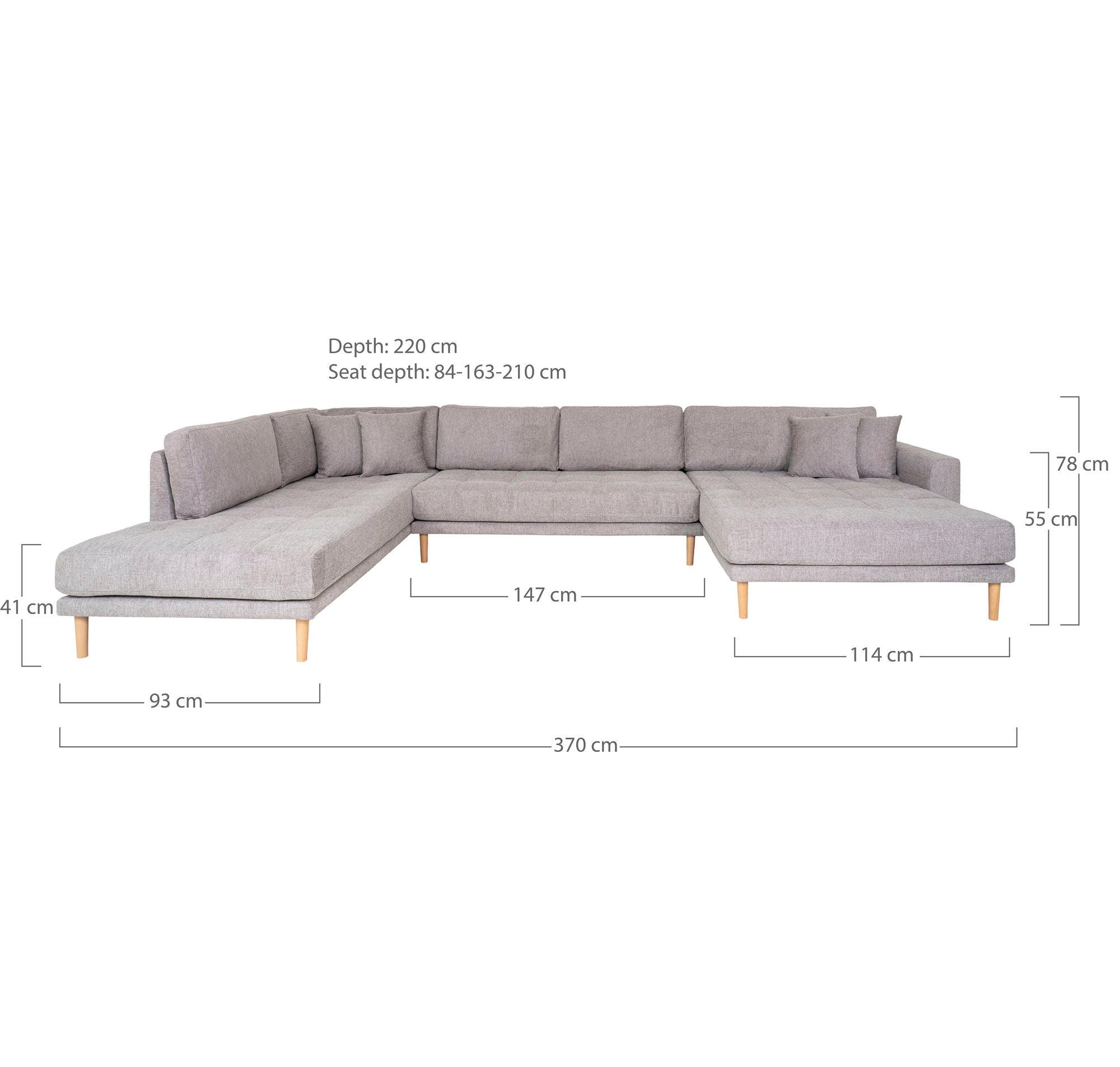 Lido U-Sofa Open End