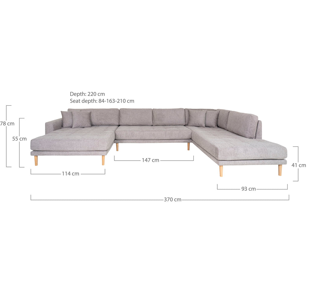 Lido U-Sofa Open End