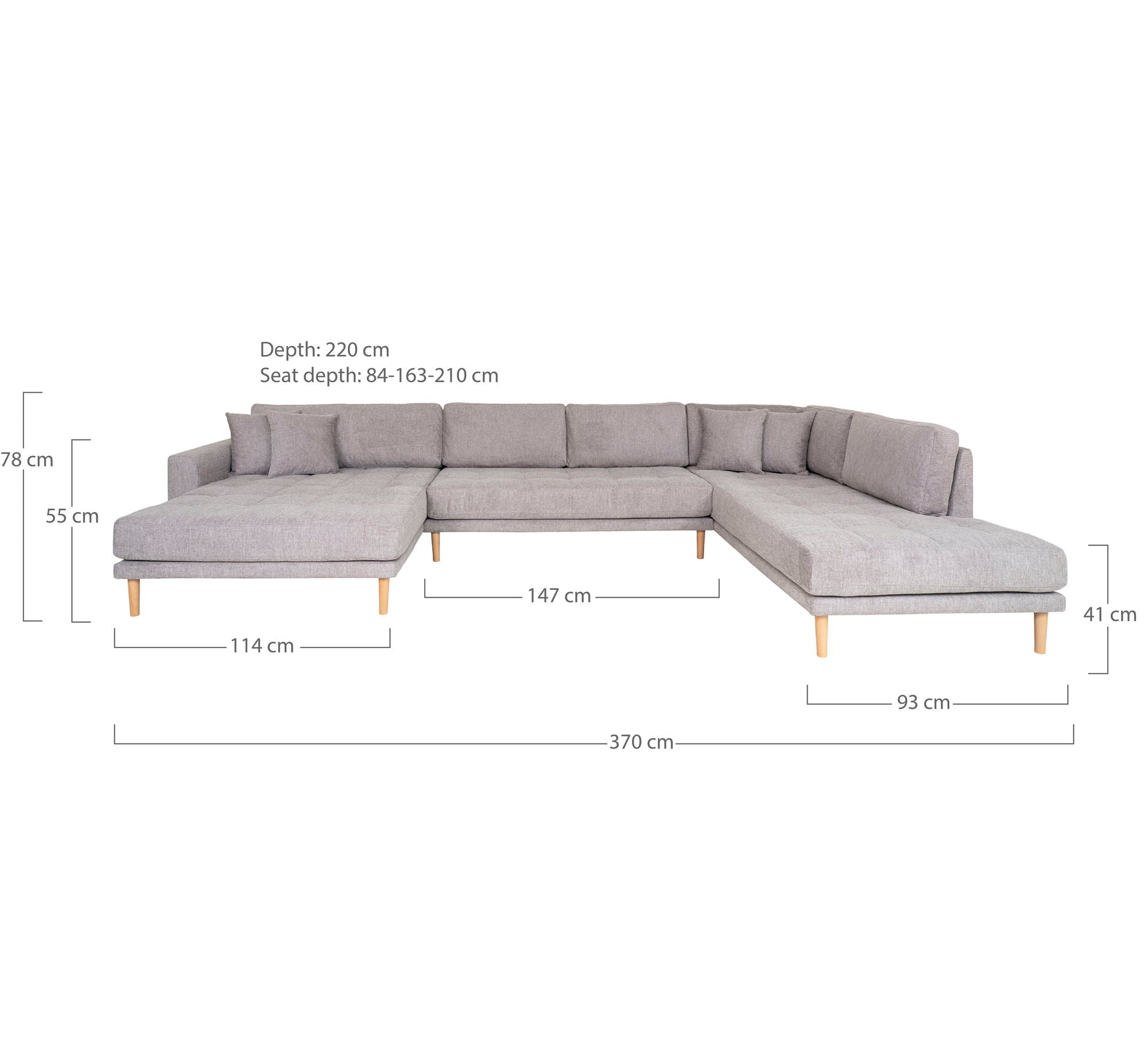 Lido U-Sofa Open End
