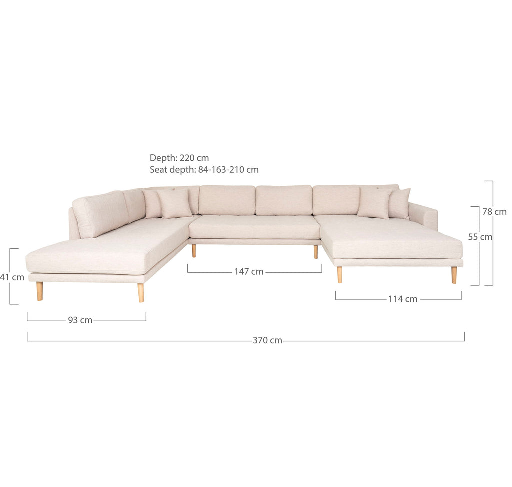 Lido U-Sofa Open End