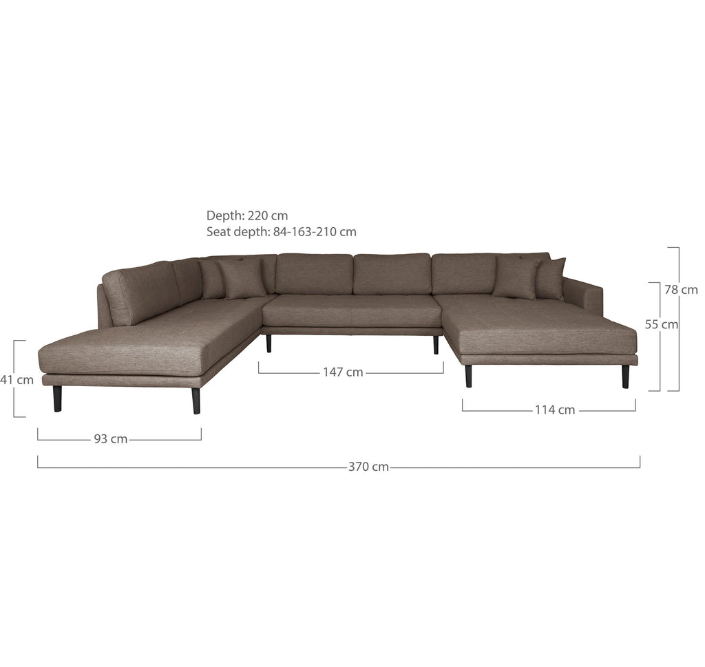 Lido U-Sofa Open End