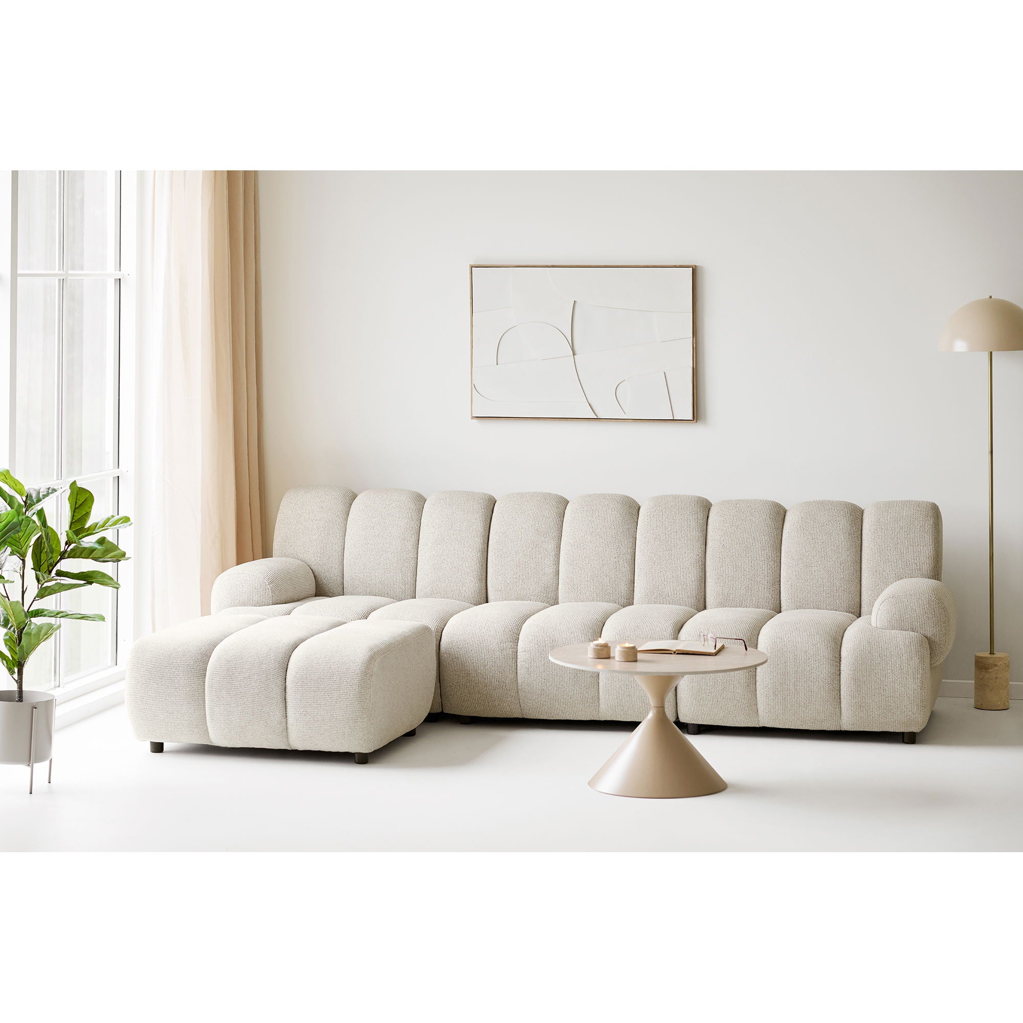 Taza 3,5-Personen Modulsofa mit Pouf