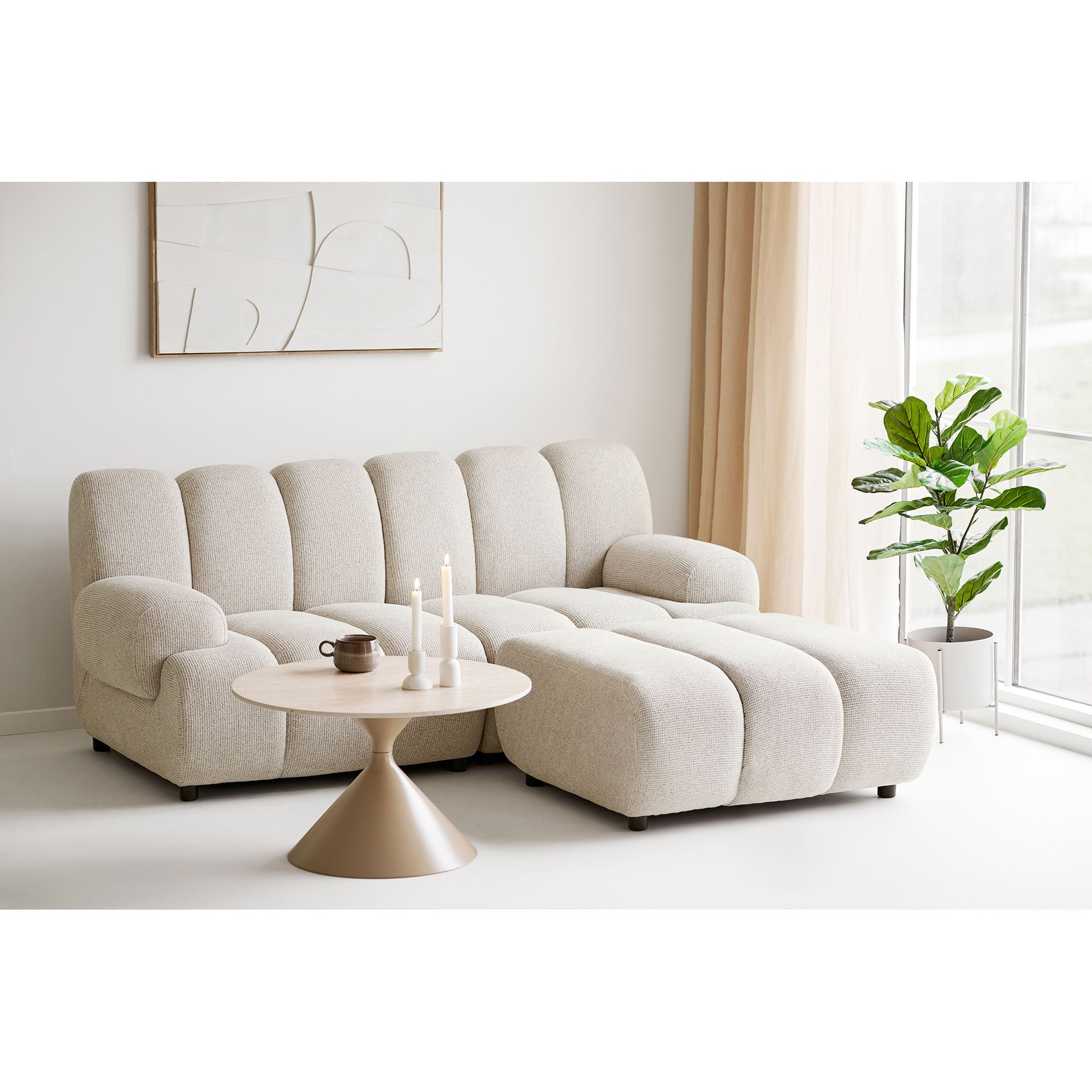 Taza 2,5-Personen Modulsofa mit Pouf