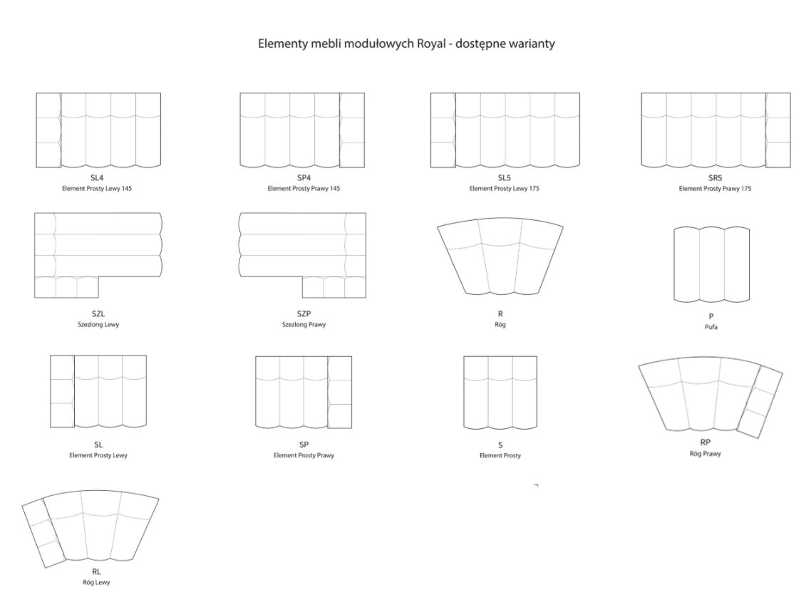 ROYAL symetrische Hocker