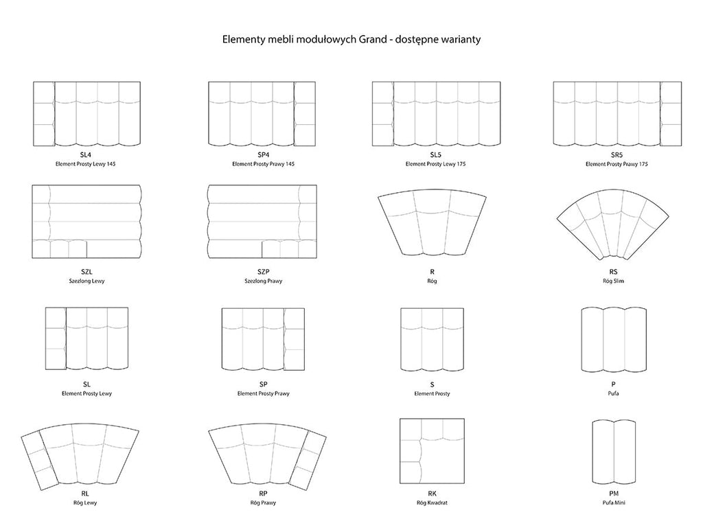 Modulares Sofa GRAND SL+S+SP